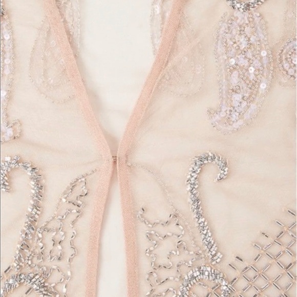 Blush & Silver Beaded Kimono - Picture 2 of 6